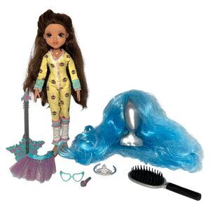 Moxie Girlz Jammaz Sophina Jammin Sleepover MGA 2009 Blue Wig Guitar Microphone+